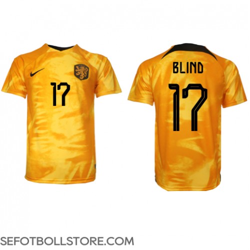 Nederländerna Daley Blind #17 Replika Hemmatröja VM 2022 Kortärmad